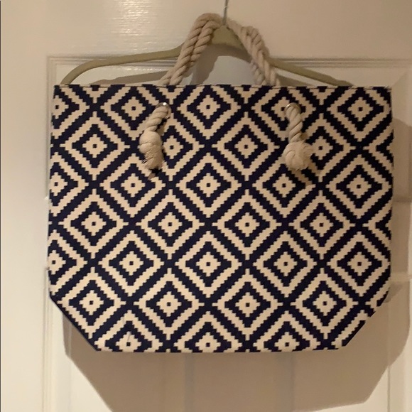 NWOT - Summer & Rose Navy Diamond Tote - Picture 1 of 7